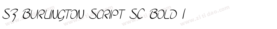 SF Burlington Script SC Bold Italic字体转换